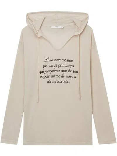 B+AB SLOGAN-PRINT HOODIE