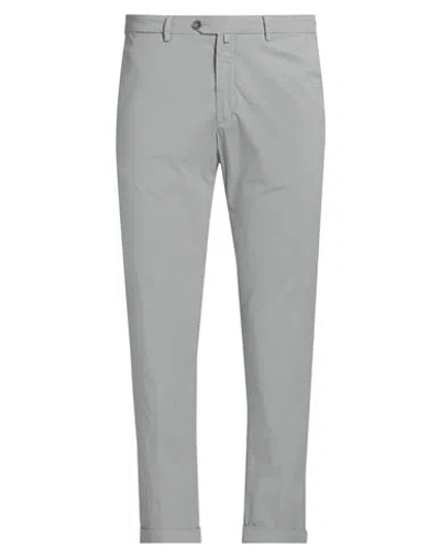 B SETTECENTO B SETTECENTO MAN PANTS GREY SIZE 40 COTTON, ELASTANE