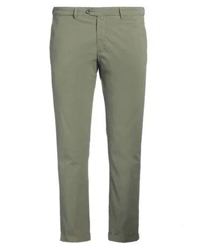 B SETTECENTO B SETTECENTO MAN PANTS MILITARY GREEN SIZE 29 COTTON, ELASTANE