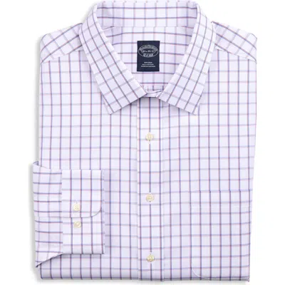 B+T ESSENTIALS FIT BY DXL B+T ESSENTIALS FIT BY DXL BIG & TALL  NON-IRON WINDOWPANE DRESS SHIRT