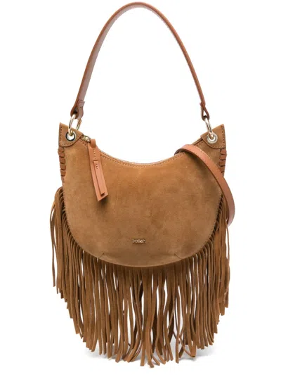 BA&SH FRANGES SUEDE SHOULDER BAG