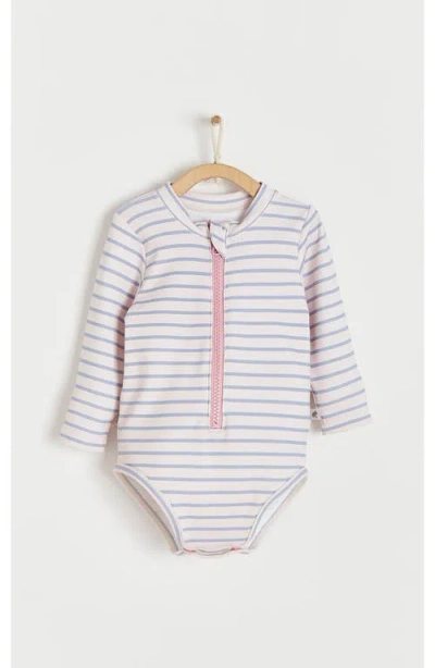 BABYCOTTONS BABYCOTTONS PREMIUM QUALITY STRIPES LONG SLEEVE 1- PIECE RASHGUARD FOR INFANT