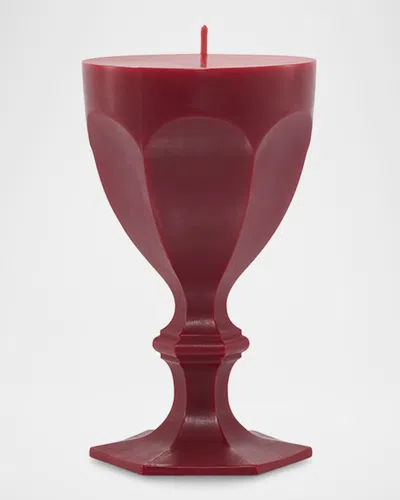 BACCARAT HARCOURT GOBLET CANDLE, RED