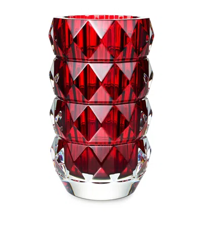 BACCARAT LOUXOR ROUND RED VASE