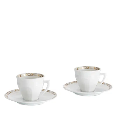 BACCARAT TALLEYRAND COFFEE CUP AND SAUCER, SERVICE FOR 2