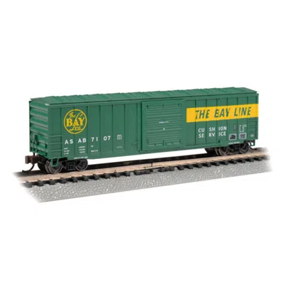 BACHMANN BACHMANN 50 FT. 6 IN. N SCALE THE BAY LINE ACF OUTSIDE-BRACED NO.7107 BOXCAR GREEN