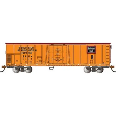 BACHMANN BACHMANN 50 FT. NO.5149 HO SCALE BURLINGTON STEEL REEFER TRAIN