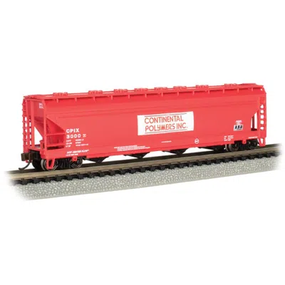 BACHMANN BACHMANN 56 FT. N SCALE CONTINENTAL POLYMERS ACF 4-BAY FLOW HOPPER MODEL TRAINS - NO.3000