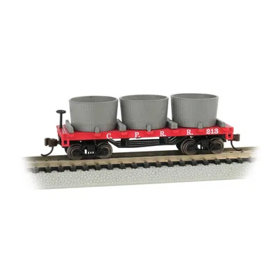 BACHMANN BACHMANN CENTRAL PACIFIC WATER GONDOLA OLD-TIME WOOD TANK TRAIN CAR WITH 3 TANKS