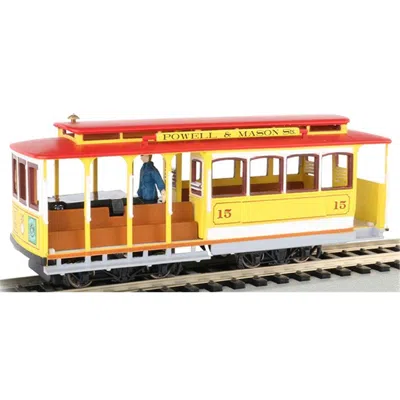 BACHMANN BACHMANN HO CABLE CAR WITH GRIP MAN YELLOW & RED