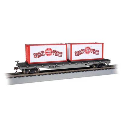 BACHMANN BACHMANN HO SCALE BARNUM & FLAT CAR WITH CONTAINERS FOR NO.80701