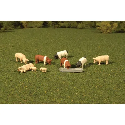 BACHMANN BACHMANN O SCENESCAPES PIGS, PACK OF 9