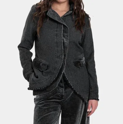 BACI BACI VELVET PATCHWORK JACKET IN BLACK
