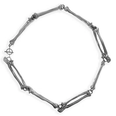 BAD WITHOUT REASON WOMEN'S BONE CHOKER NECKLACE - STERLING SILVER