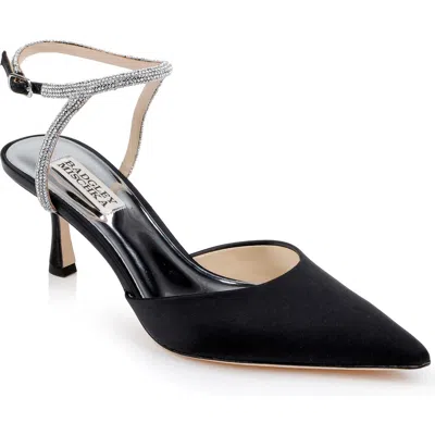 BADGLEY MISCHKA BADGLEY MISCHKA COLLECTION AUTUMN POINTED TOE ANKLE STRAP PUMP