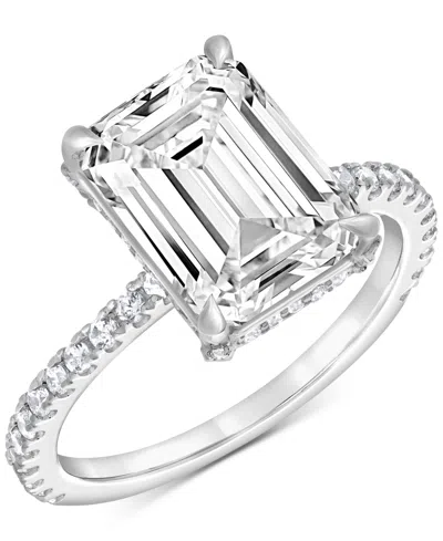 BADGLEY MISCHKA IGI CERTIFIED LAB GROWN DIAMOND EMERALD-CUT ENGAGEMENT RING (5-1/2 CT. T.W.) IN 14K WHITE, YELLOW OR