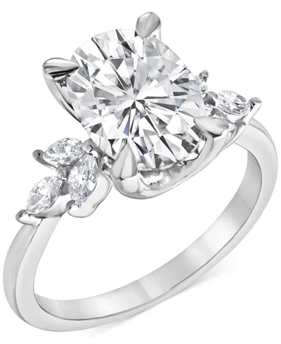 BADGLEY MISCHKA IGI CERTIFIED LAB GROWN DIAMOND OVAL ENGAGEMENT RING (3-1/3 CT. T.W.) IN 14K WHITE, YELLOW OR ROSE G