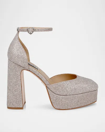 BADGLEY MISCHKA JAYDA ANKLE-STRAP PLATFORM PUMPS