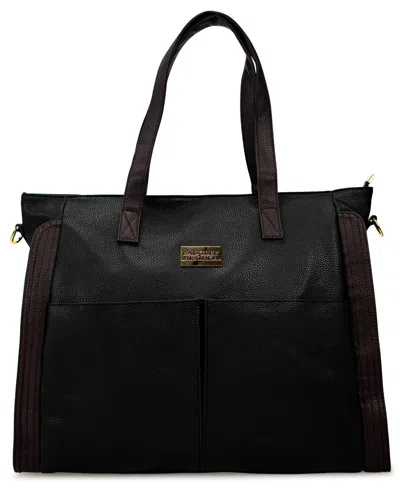 BADGLEY MISCHKA ROSE FAUX LEATHER TOTE WEEKENDER CARRY-ON