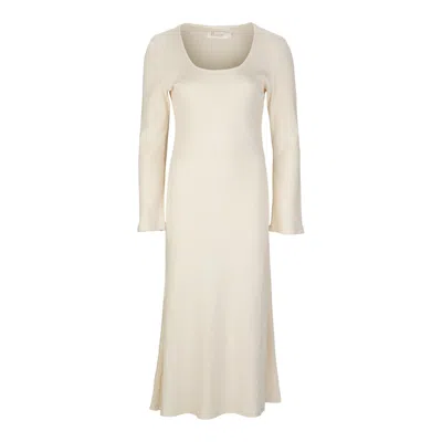 BAÌGE THE LABEL WOMEN'S NEUTRALS BIRDIE - LONG DRESS WITH FLARED SLEEVES IN NATURAL