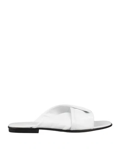 BALDININI BALDININI WOMAN SANDALS WHITE SIZE 6 LEATHER