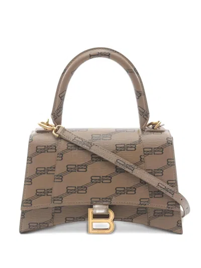 BALENCIAGA 2010S SMALL HOURGLASS MONOGRAM HANDBAG