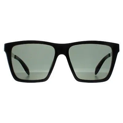 BALENCIAGA ALEXANDER MCQUEEN SUNGLASSES AM0352S 002 SHINY BLACK AND SILVER GREEN GREY
