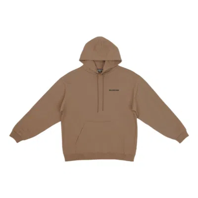 BALENCIAGA Balenciaga Back Logo Hoodie Regular Fit 'Brown'