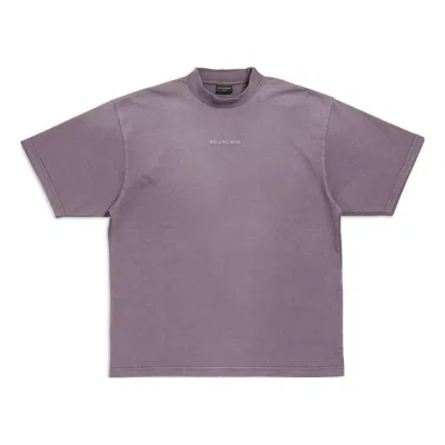 BALENCIAGA Balenciaga Back T-shirt Medium Fit 'Purple Grey'