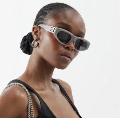 BALENCIAGA BALENCIAGA BB0095S-015 GREY SILVER GREY SUNGLASSES