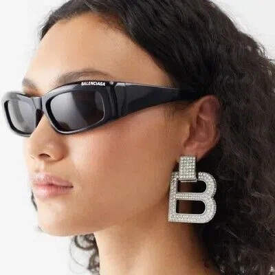 BALENCIAGA BALENCIAGA BB0266S-001 BLACK BLACK GREY SUNGLASSES