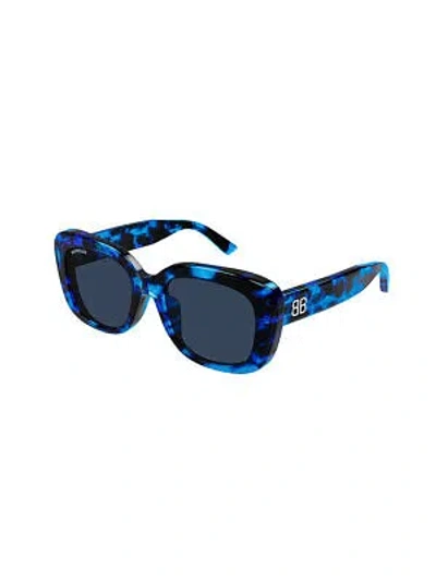 BALENCIAGA BALENCIAGA BB0295SK-004 BLUE BLUE BLUE SUNGLASSES