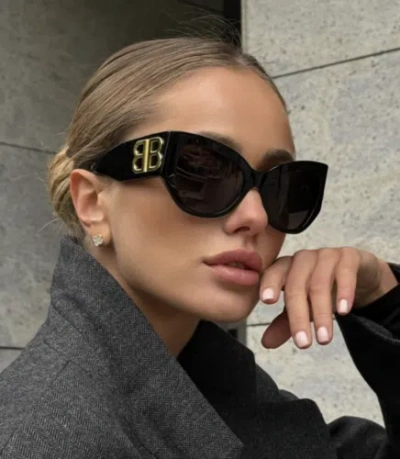 BALENCIAGA BALENCIAGA BB0322S-002 BLACK SUNGLASSES