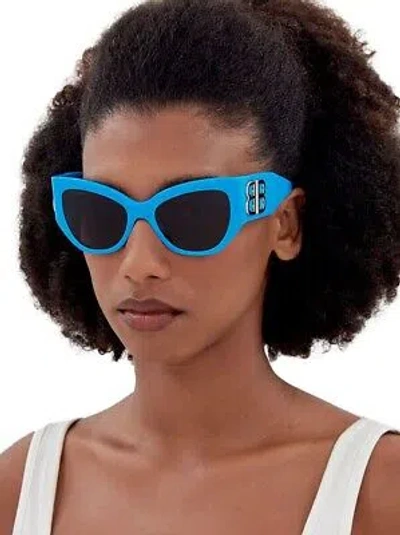 BALENCIAGA BALENCIAGA BB0322S-006 LIGHT BLUE SUNGLASSES