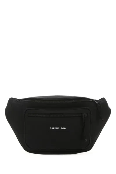 BALENCIAGA BLACK NYLON EXPLORER BELT BAG