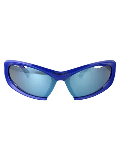 BALENCIAGA BALENCIAGA BLUE ACETATE SUNGLASSES