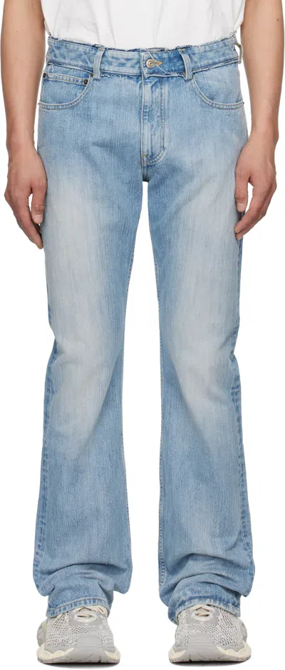 BALENCIAGA BLUE LOW-WAIST JEANS