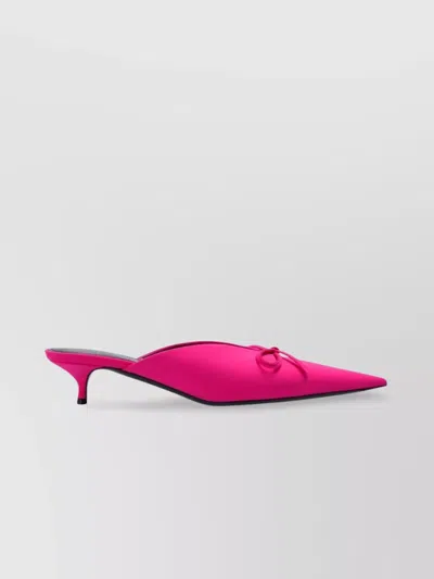 BALENCIAGA BOW DETAIL KITTEN HEEL MULES