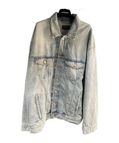 BALENCIAGA BALENCIAGA VINTAGE EFFECT DENIM JACKET