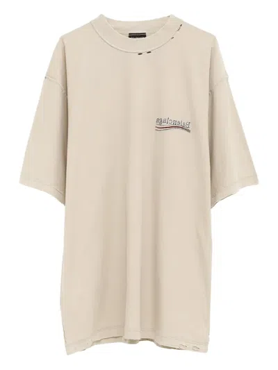 BALENCIAGA CAMPAIGN-LOGO COTTON T-SHIRT