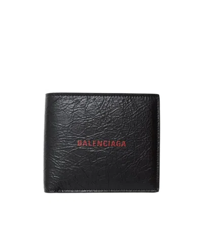 BALENCIAGA BALENCIAGA LOGO DETAILED CASH SQUARE FOLDED WALLET