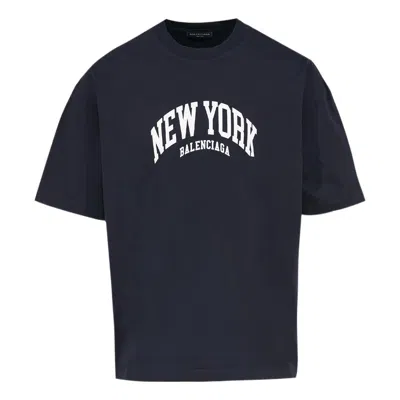 BALENCIAGA Balenciaga Cities New York T-Shirt Medium Fit 'Navy'