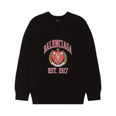 BALENCIAGA BALENCIAGA COLLEGE SWEATER 'BLACK'