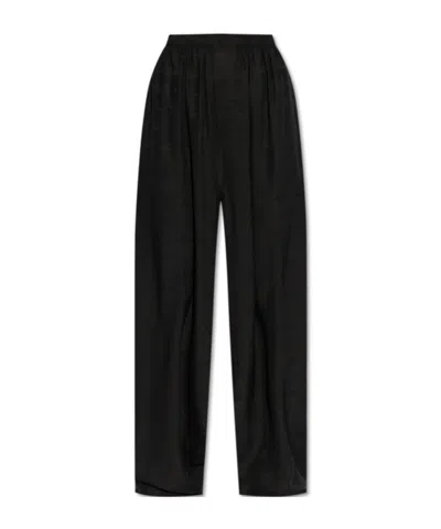 BALENCIAGA BALENCIAGA LOGO DETAILED PLEATED TROUSERS