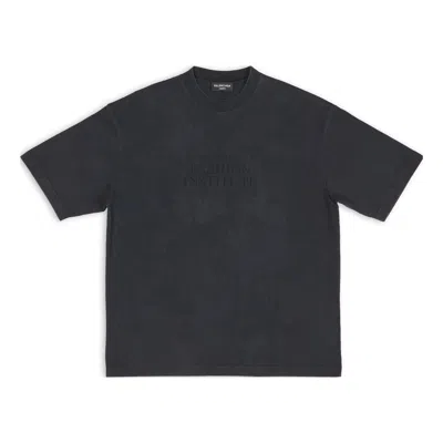 BALENCIAGA Balenciaga Fashion Institute T-shirt Medium Fit 'Washed Black'