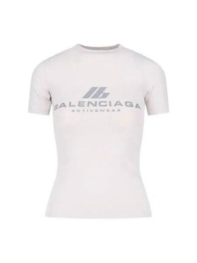 BALENCIAGA BALENCIAGA FITTED ACTIVEWEAR T-SHIRT