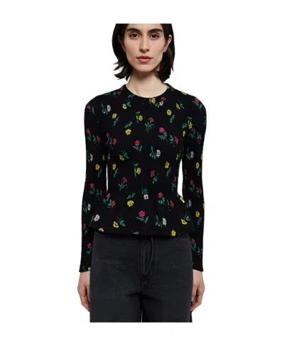 BALENCIAGA FLORAL PATTERN LONG-SLEEVED TOP