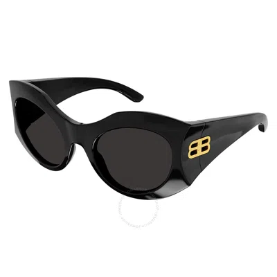 BALENCIAGA BALENCIAGA GREY IRREGULAR LADIES SUNGLASSES BB0256S 001 56