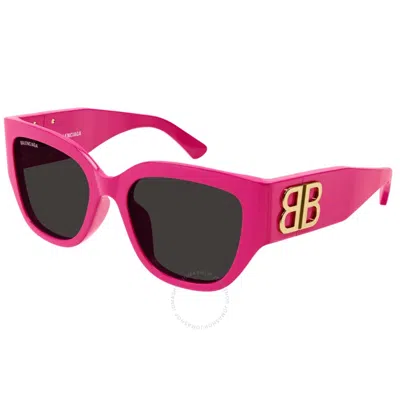 BALENCIAGA BALENCIAGA GREY SQUARE LADIES SUNGLASSES BB0323SK 005 55