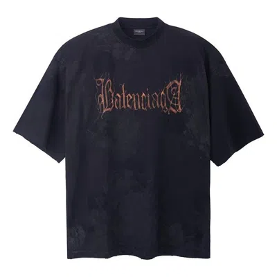 BALENCIAGA Balenciaga Heavy Metal T-shirt Large Fit 'Black Faded'